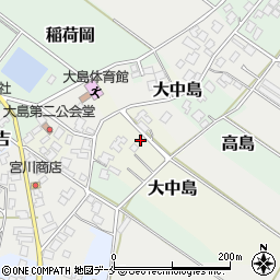 新潟県新発田市大中島周辺の地図