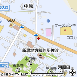 新潟県佐渡市中原351周辺の地図