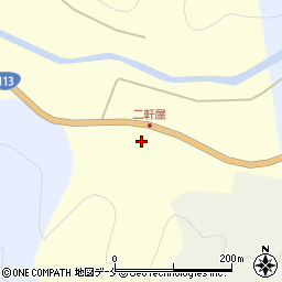 宮城県刈田郡七ヶ宿町境の沢周辺の地図