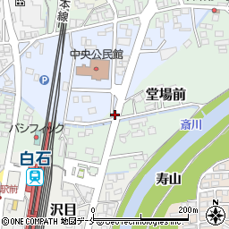 宮城県白石市堂場前周辺の地図