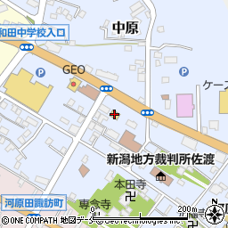 新潟県佐渡市中原345周辺の地図