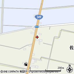 宮城県角田市佐倉西中前周辺の地図