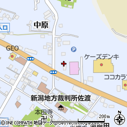 新潟県佐渡市中原350周辺の地図