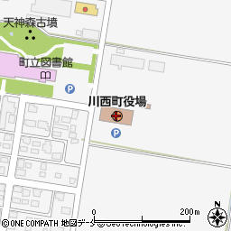 川西町役場　企画財政課総合計画策定室・経営管理グループ周辺の地図