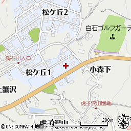 宮城県白石市松ケ丘周辺の地図