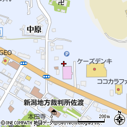 新潟県佐渡市中原387周辺の地図