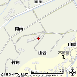 宮城県角田市岡（山合）周辺の地図