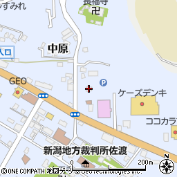 新潟県佐渡市中原388周辺の地図