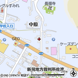 新潟県佐渡市中原347周辺の地図