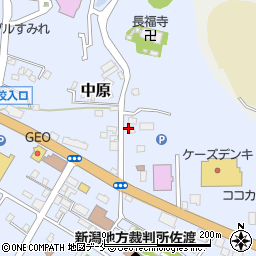 新潟県佐渡市中原349周辺の地図