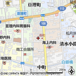 宮城県白石市長町周辺の地図