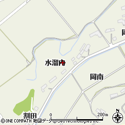 宮城県角田市岡水溜内周辺の地図