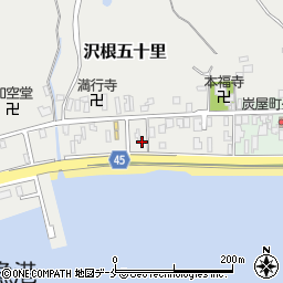 新潟県佐渡市沢根五十里1033周辺の地図