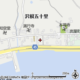 新潟県佐渡市沢根五十里1034周辺の地図