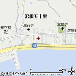 新潟県佐渡市沢根五十里1035周辺の地図