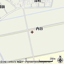 宮城県角田市岡内谷周辺の地図