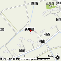 宮城県角田市岡新川端周辺の地図