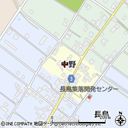 新潟県新発田市中野周辺の地図