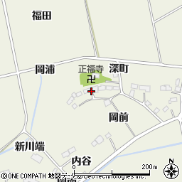 宮城県角田市岡（大在家内）周辺の地図
