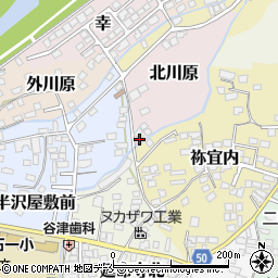 宮城県白石市北川原1-1周辺の地図