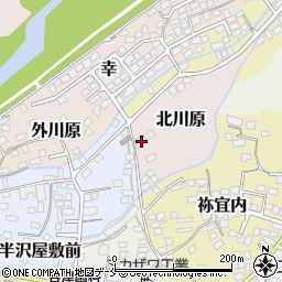 宮城県白石市北川原18周辺の地図