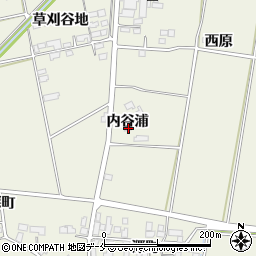 宮城県角田市岡内谷浦周辺の地図
