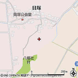 新潟県新発田市貝塚周辺の地図