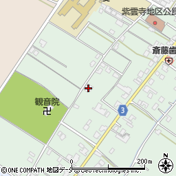 新発田市紫雲寺配水場周辺の地図