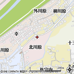 宮城県白石市北川原22周辺の地図