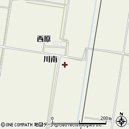 宮城県角田市岡川南周辺の地図