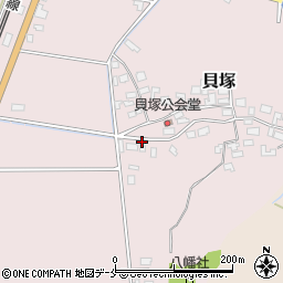 新潟県新発田市貝塚612周辺の地図