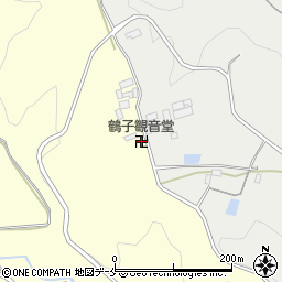 鶴子観音堂周辺の地図