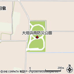 大畑浜南防災公園周辺の地図