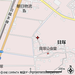 新潟県新発田市貝塚108周辺の地図