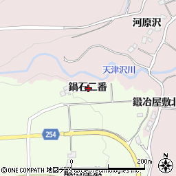 宮城県白石市福岡蔵本鍋石二番周辺の地図