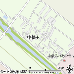 新潟県新発田市中俵周辺の地図