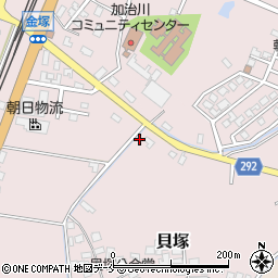 新潟県新発田市貝塚116周辺の地図