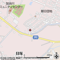 新潟県新発田市貝塚43周辺の地図