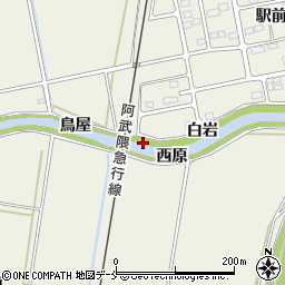宮城県角田市岡鳥屋周辺の地図
