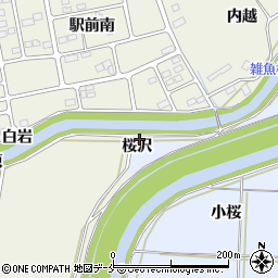 宮城県角田市江尻桜沢周辺の地図