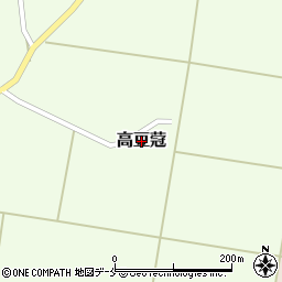 山形県川西町（東置賜郡）高豆蒄周辺の地図