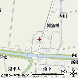 宮城県角田市岡雑魚橋周辺の地図