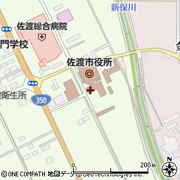佐渡市　市役所パスポート窓口周辺の地図