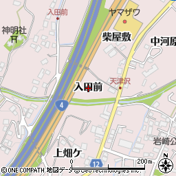 宮城県白石市福岡長袋入田前周辺の地図