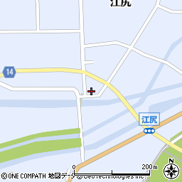 宮城県角田市江尻木所前周辺の地図