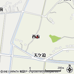 宮城県角田市岡西方周辺の地図