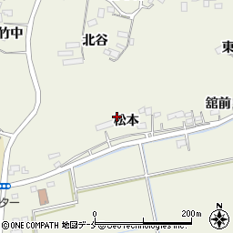 宮城県角田市岡松本周辺の地図