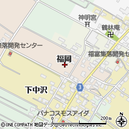 新潟県新発田市福岡周辺の地図
