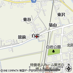 宮城県角田市岡（白岩）周辺の地図