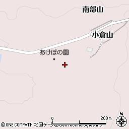 宮城県白石市福岡長袋（小倉山）周辺の地図